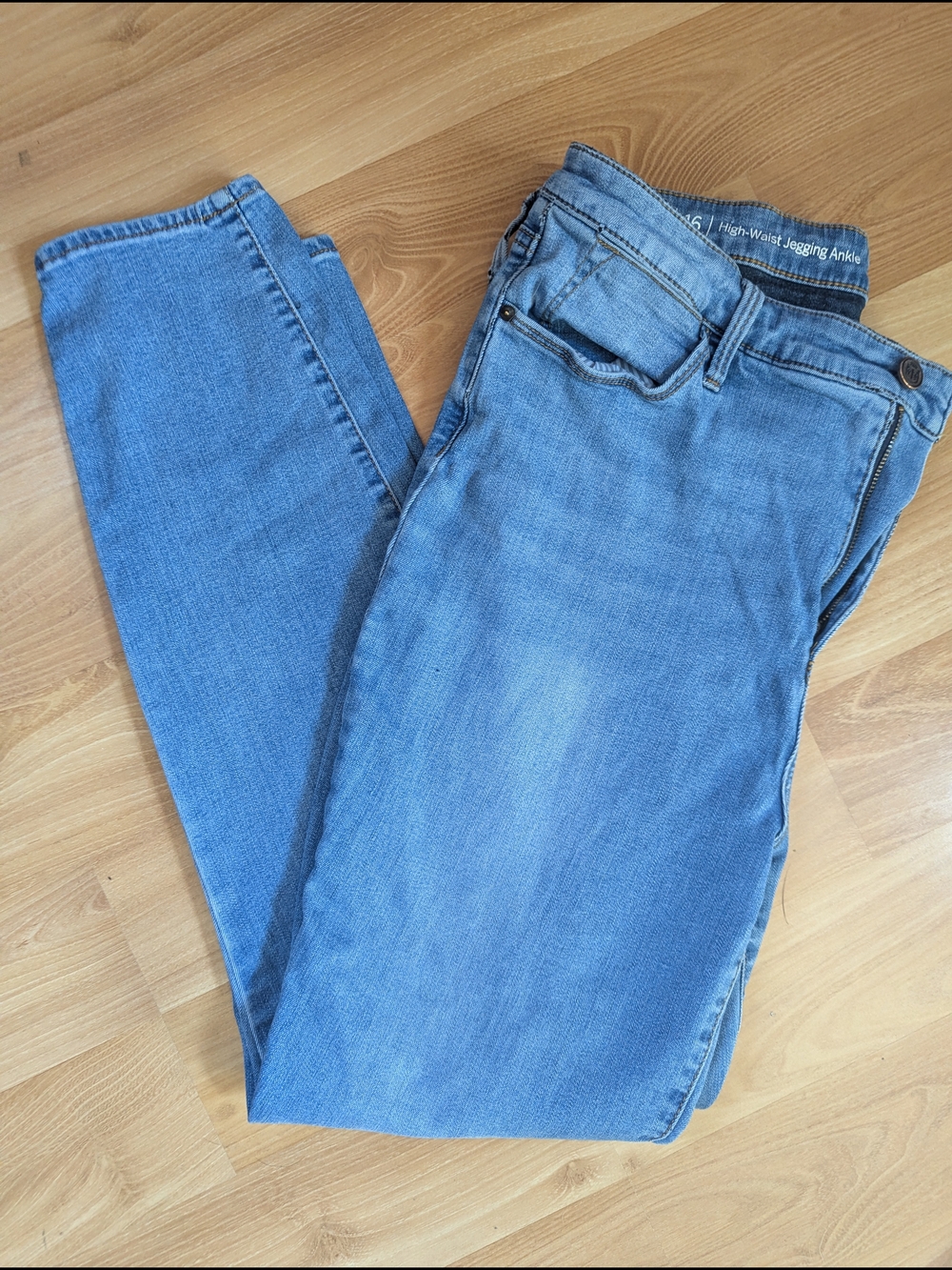 Talbots Flawless High-Waist Jegging Ankle Jeans Size 16 Light Wash Stretch